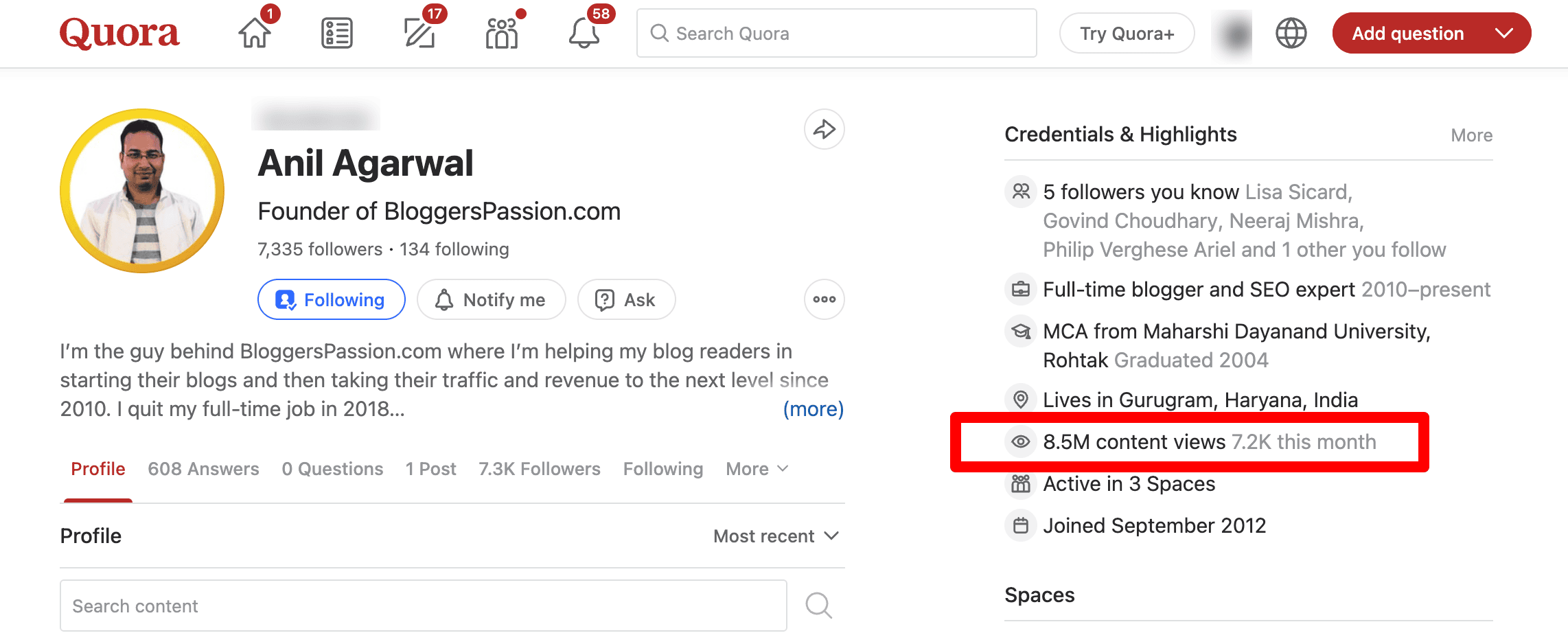quora views