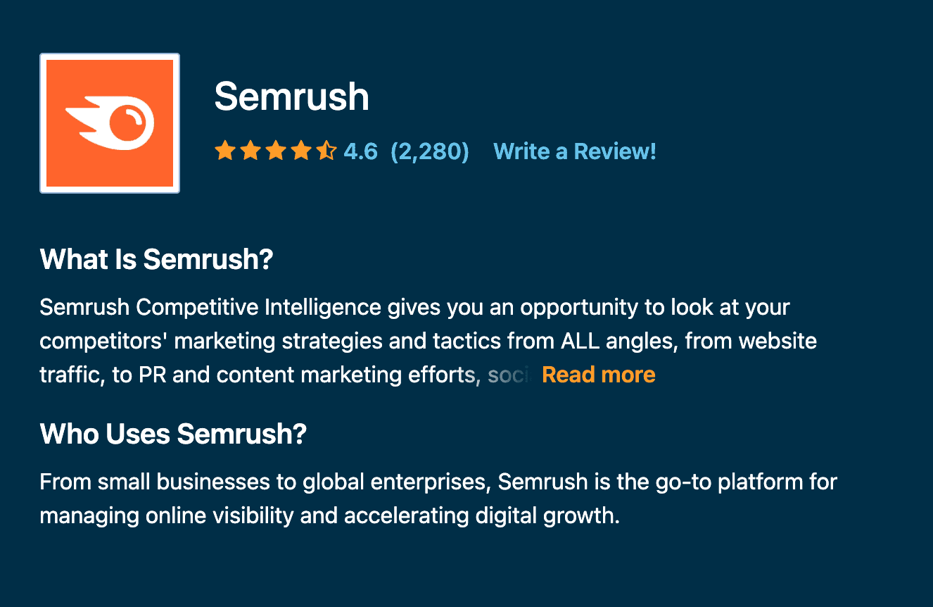 semrush capterra