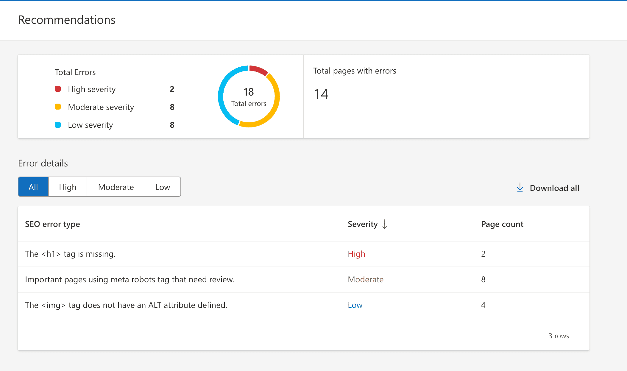 seo recommendations bing